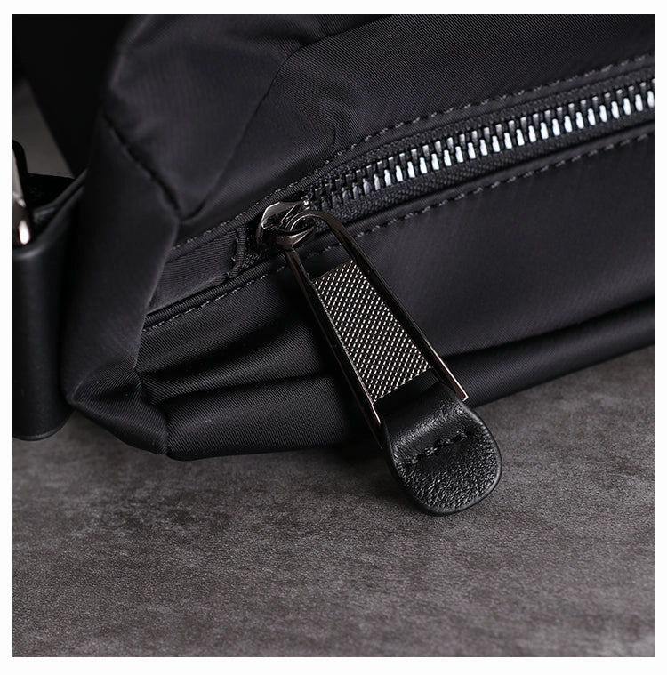 Womens Nylon Leather Small Shoulder Purse Womens Black Nylon Crossbody Purse Nylon Work Shoulder Purse for Ladies
