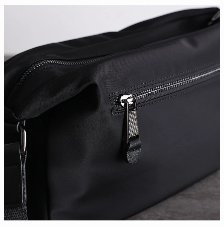 Womens Nylon Leather Small Shoulder Purse Womens Black Nylon Crossbody Purse Nylon Work Shoulder Purse for Ladies