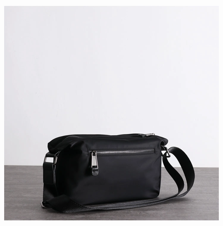 Womens Nylon Leather Small Shoulder Purse Womens Black Nylon Crossbody Purse Nylon Work Shoulder Purse for Ladies
