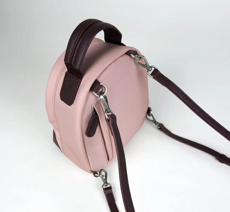 Womens Nylon Small Backpack Purse Light Gray Convertible Crossbody Bag Nylon Backpack Shoulder Bag for Ladies