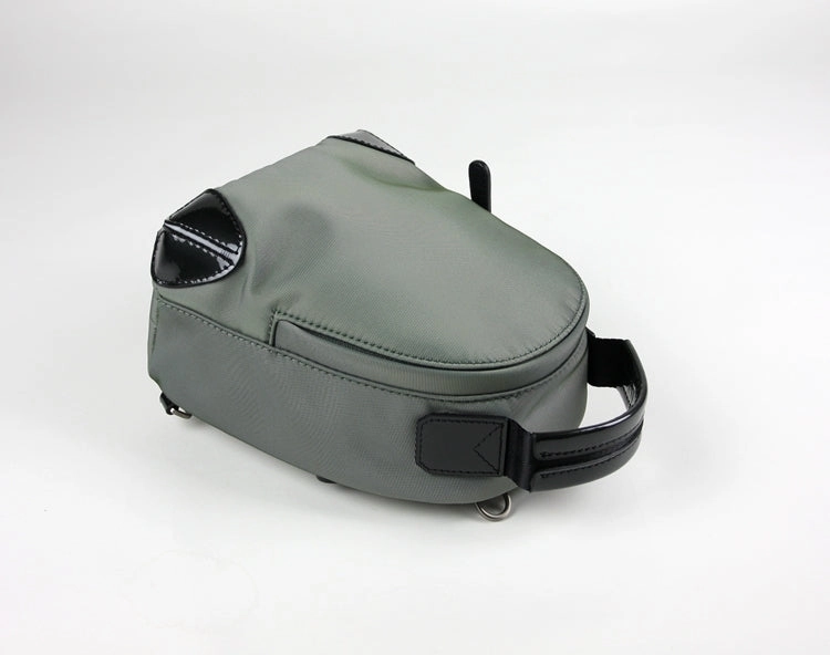 Womens Nylon Small Backpack Purse Light Gray Convertible Crossbody Bag Nylon Backpack Shoulder Bag for Ladies