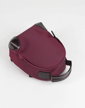 Womens Nylon Small Backpack Purse Wine Convertible Crossbody Bag Nylon Backpack Shoulder Bag for Ladies