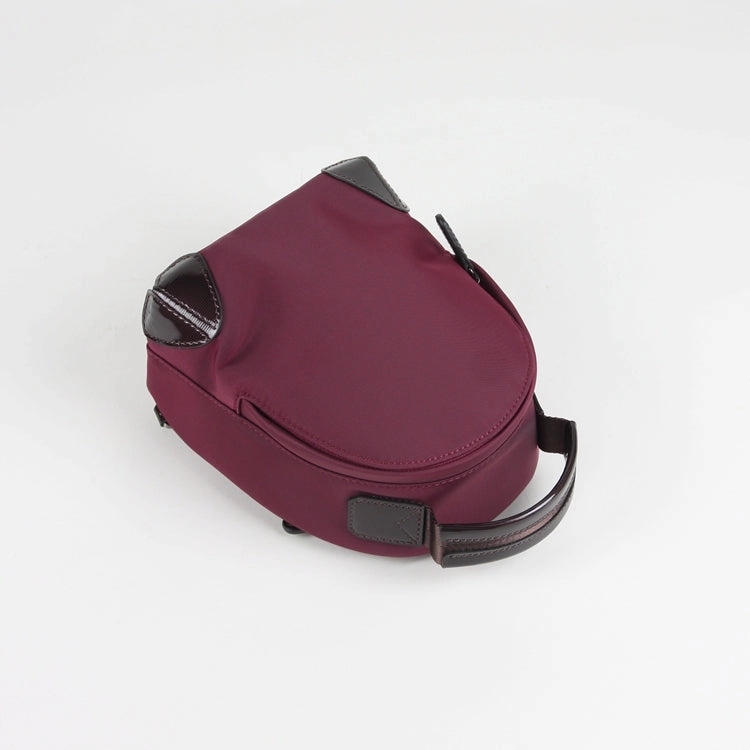 Womens Nylon Small Backpack Purse Wine Convertible Crossbody Bag Nylon Backpack Shoulder Bag for Ladies