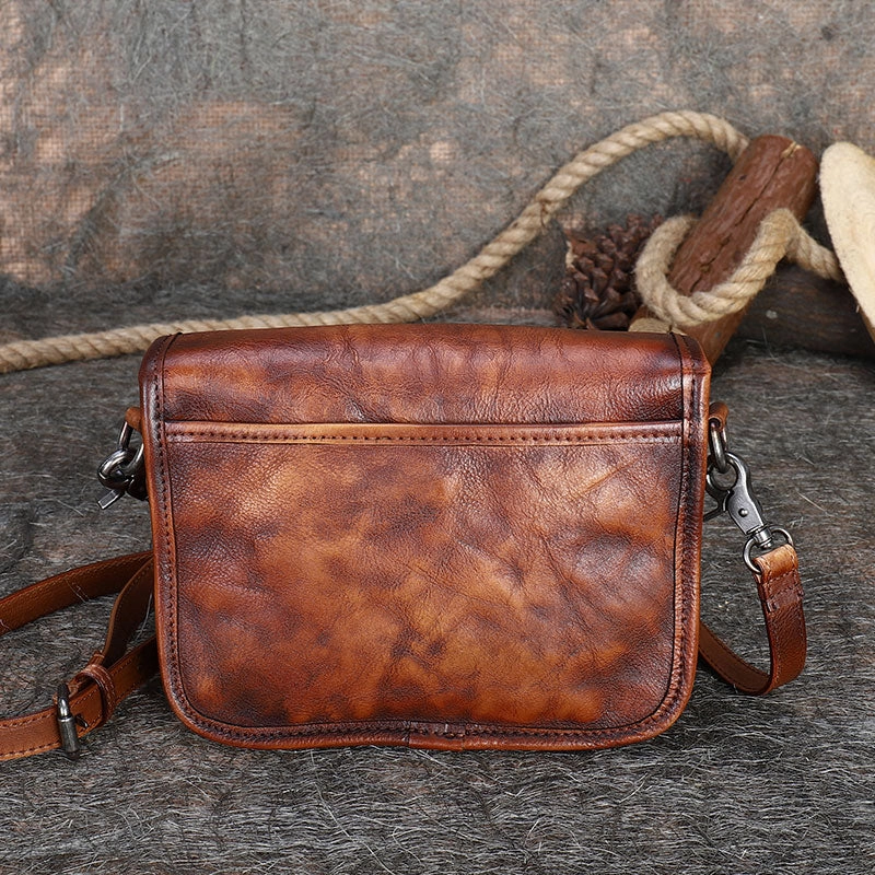 Womens Red Leather Flip Side Bag Best Shoulder Bag Small Crossbody Purse for Ladies