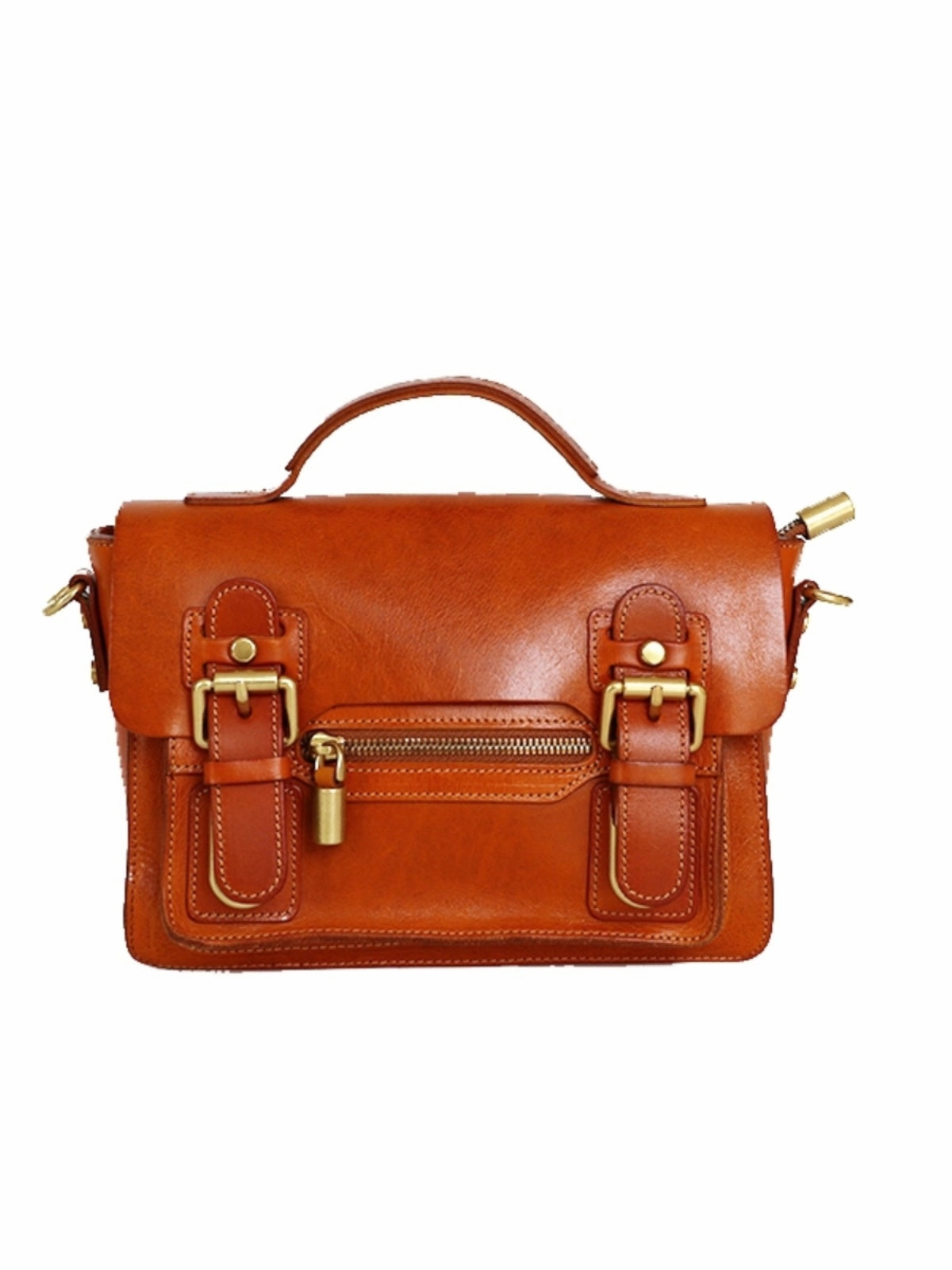 Womens Small Leather Satchel Crossbody Bag Vintage School Handbags Shoulder Bag for Ladies
