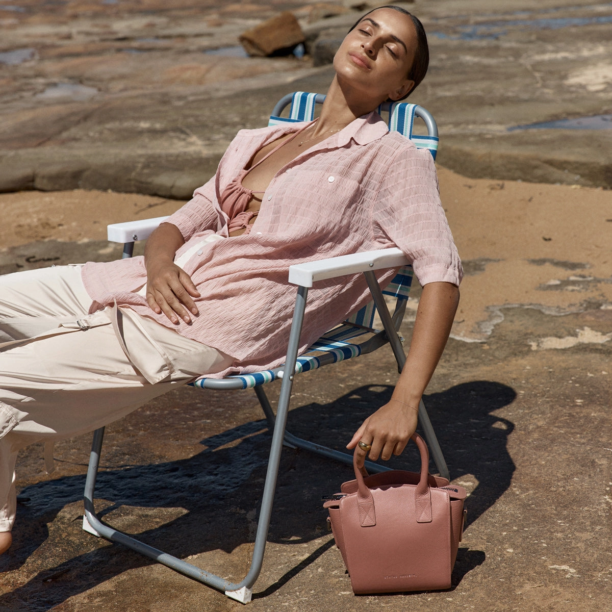 Worst Behind Us Bag - Dusty Rose