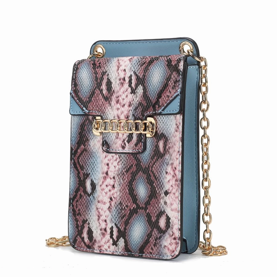 Yael Snake embossed Vegan Leather Phone Crossbody